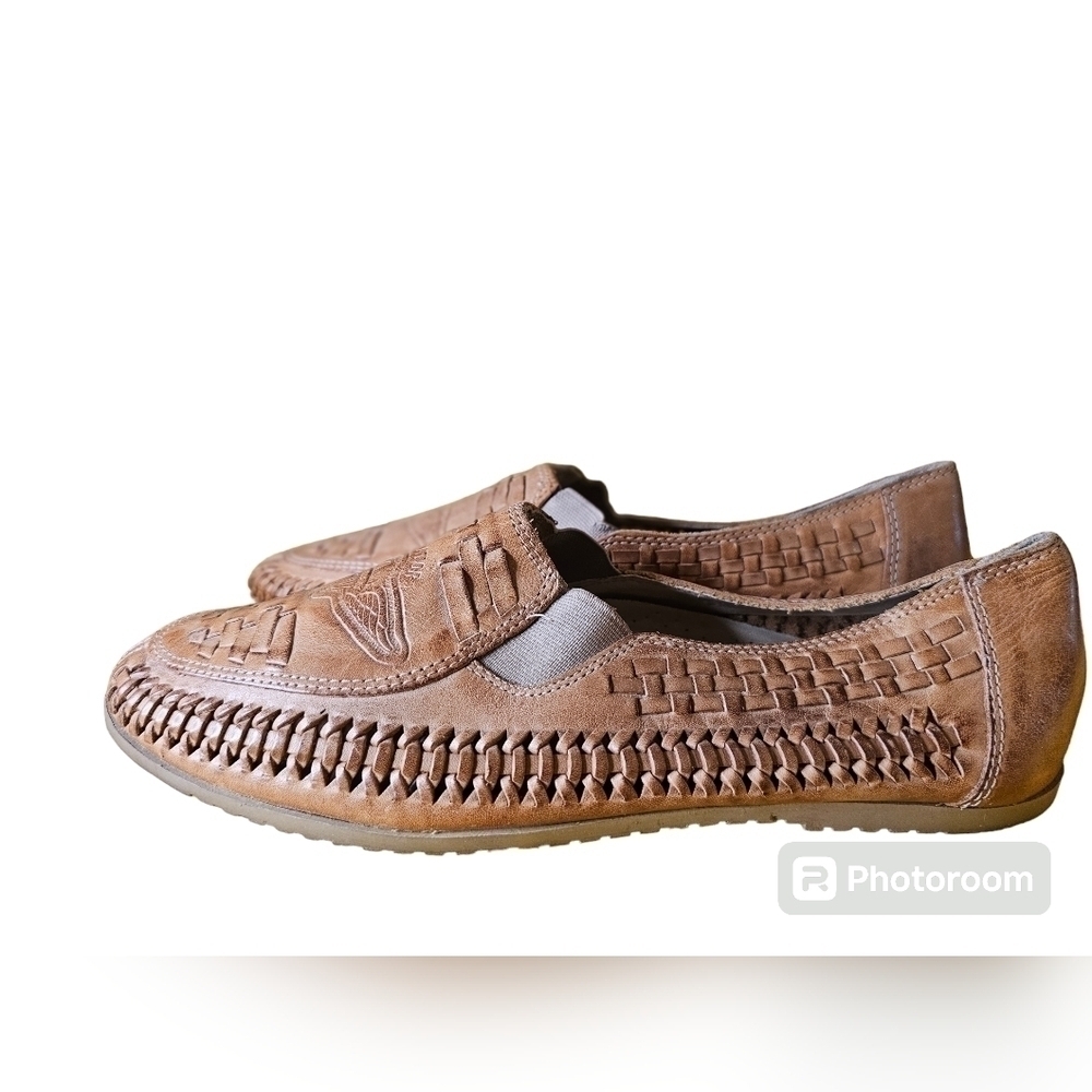 Passofino made in brazil brown leather sandals size 8